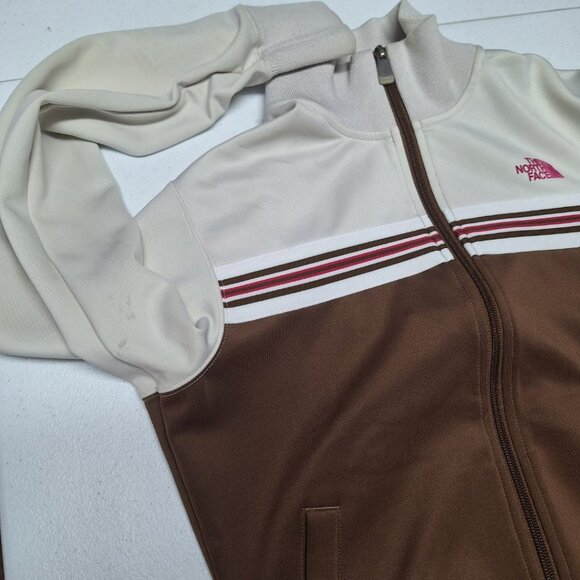 The North Face Full Zip Sweatshirt Brown Tan Womens XS Zip Pockets - Picture 5 of 15
